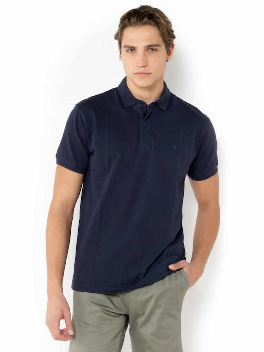 Polo Short Sleeve Dark Blue Blouse