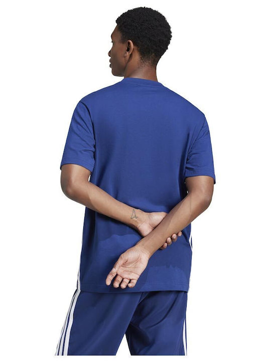 Essentials 3-stripes Αθλητικό T-shirt Μπλε