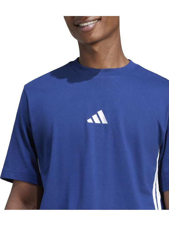 Essentials 3-stripes Αθλητικό T-shirt Μπλε