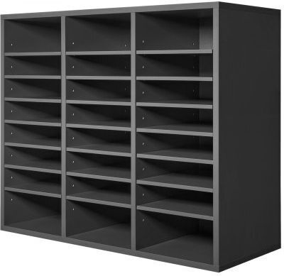 Vevor Wooden Literature Organizer Adjustable Shelves Gray Wjjekbhb24g93kuelv0