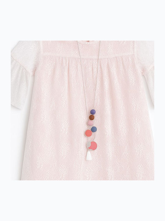 Children's Dress Short Sleeve Tulle Pink