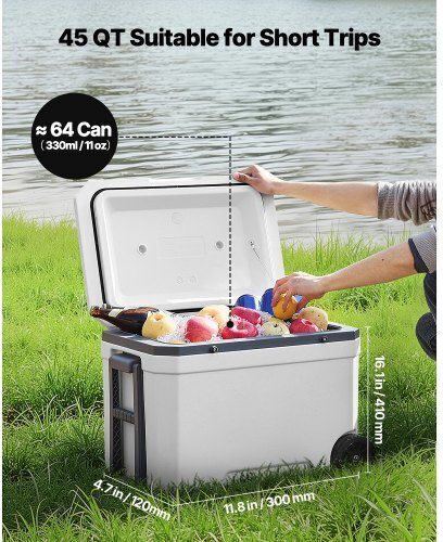 Vevor 45 Qt Φορητό Ψυγείο 45lt Γκρι