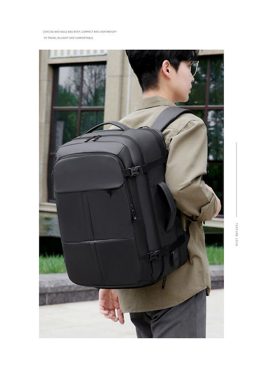 R&J Backpack Waterproof 40lt Black