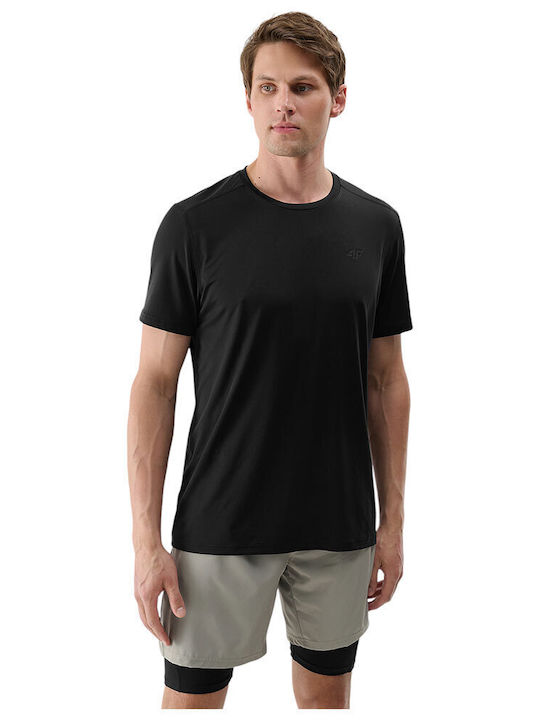 Functional Sportliches T-Shirt Schwarz
