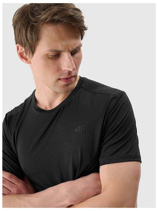 Functional Sportliches T-Shirt Schwarz