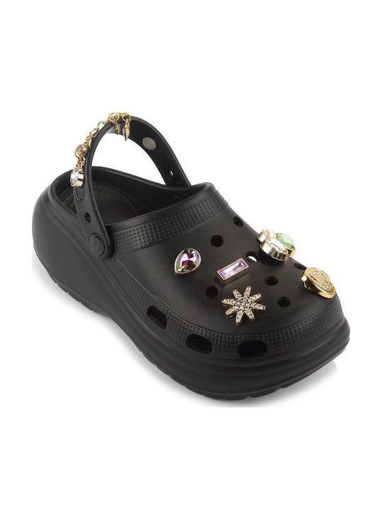 Fshoes Γυναικεία Σαμπό Μαύρα