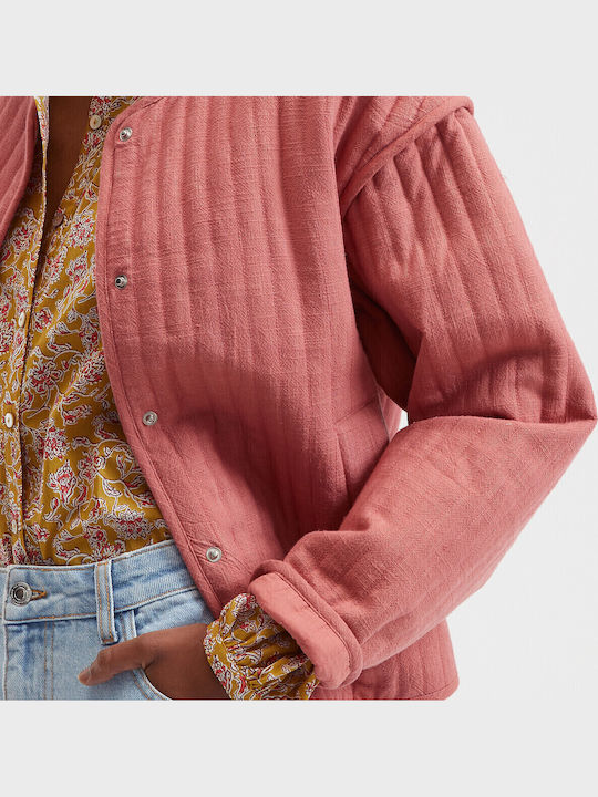 Kurze Damenjacke für Frühling - Herbst Rosa