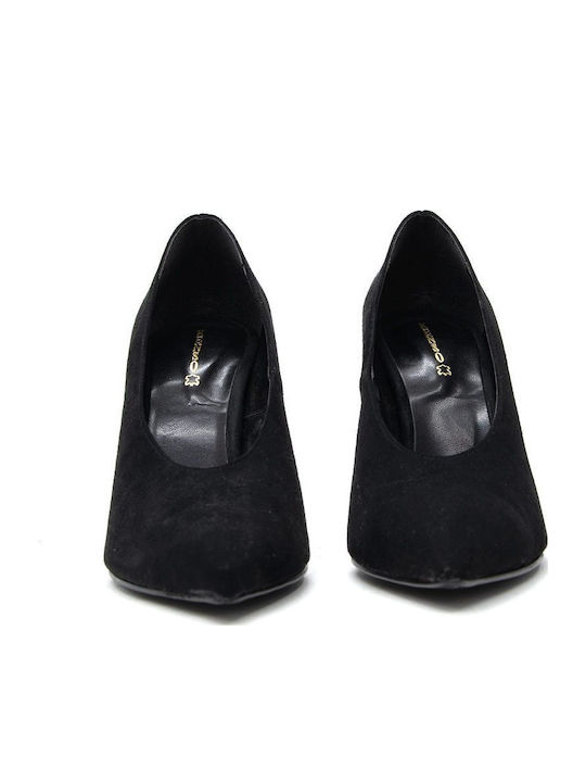 Kenso Suede Γόβες με Ψηλό Τακούνι Μαύρες Kenso Suede Γόβες με Ψηλό Τακούνι Μαύρες