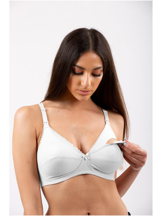 Naturana Cotton Maternity & Nursing Bra with Clips White Naturana Cotton Maternity & Nursing Bra with Clips White