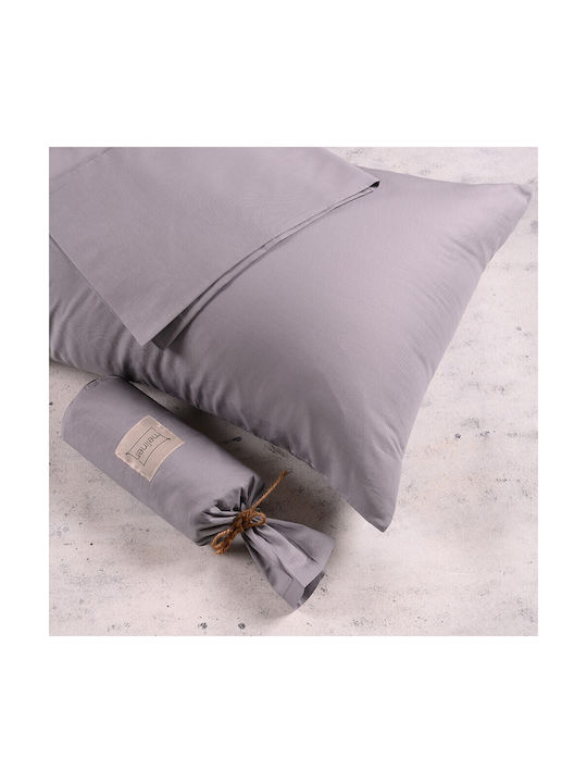 Melinen Urban Line Σετ Μαξιλαροθήκες με Φάσα Light Grey 50x70εκ.