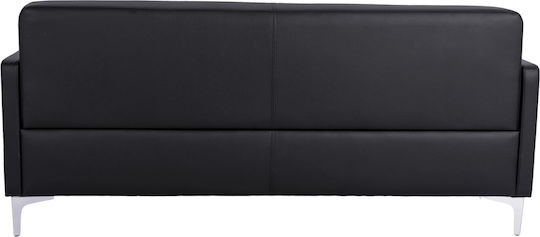 Nellie Doppelsitzer Sofa Künstliches Leder Schwarz 163x71x71cm