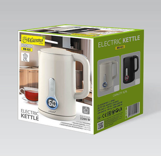Maestro MR-025 Fierbător 1.7lt 2200W Negru