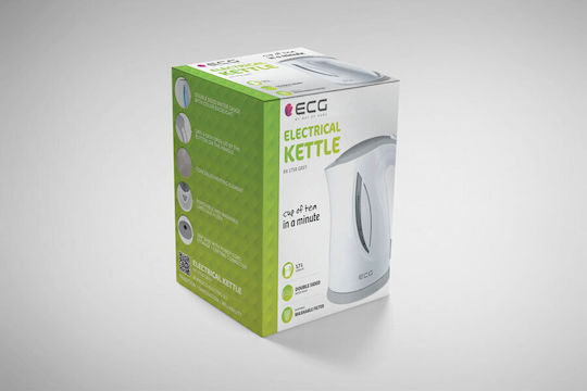 ECG GN93249 Βραστήρας 1.7lt 2000W Γκρι