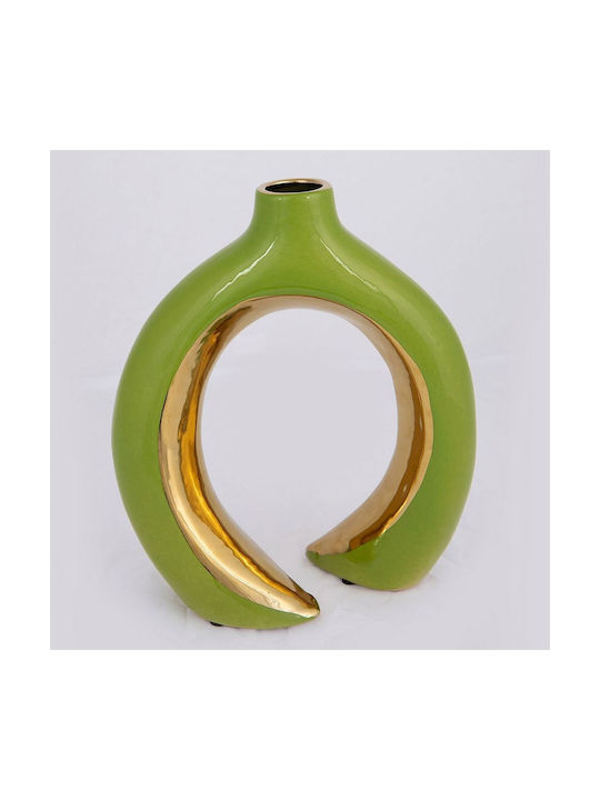 Vază Decorativă Ceramică Verde 21x10.5x25cm 2buc