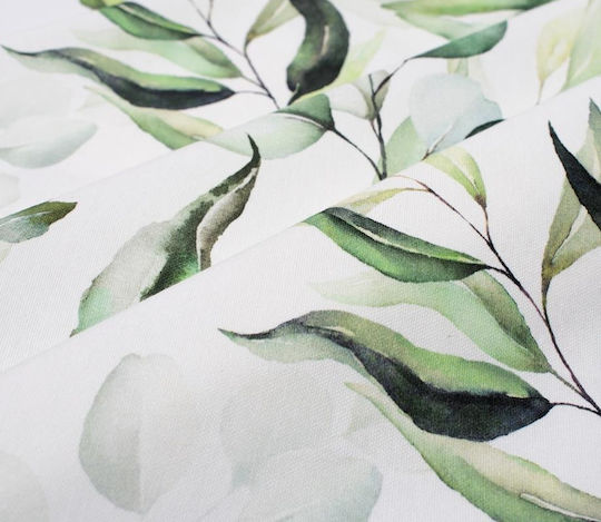 Dimcol Față de masă Rezistent la pete Leaves 462 White-green 180x300cm
