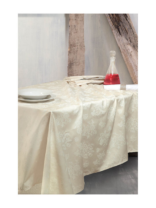 Rythmos Πετσέτα Φαγητού 6τμχ Jasmine Εκρού 50x50εκ.