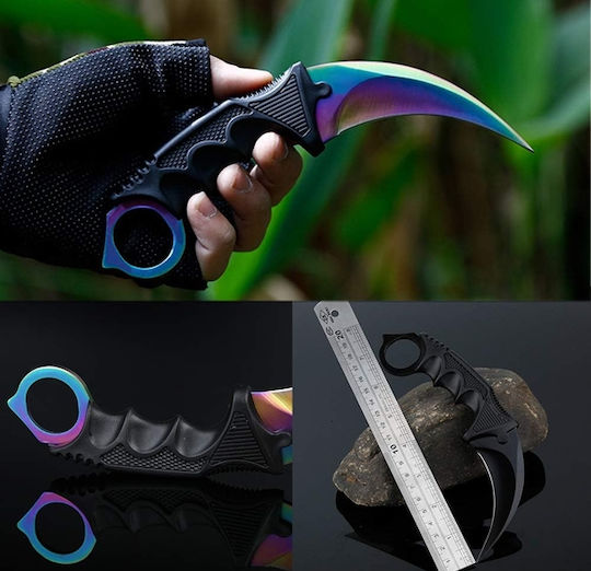 Karambit εκπαίδευσης Επιβίωσης Πολύχρωμο σε Θήκη