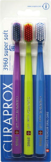 Curaprox Cs 3960 Toothbrush Super Soft Blue-Yellow 3pcs