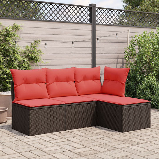 Σκαμπό Rattan Καφέ 55x55x37cm Σκαμπό Rattan Καφέ 55x55x37cm