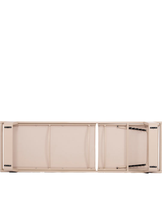 Liegestuhl Aluminium Teslin Braun 198x61x97cm.