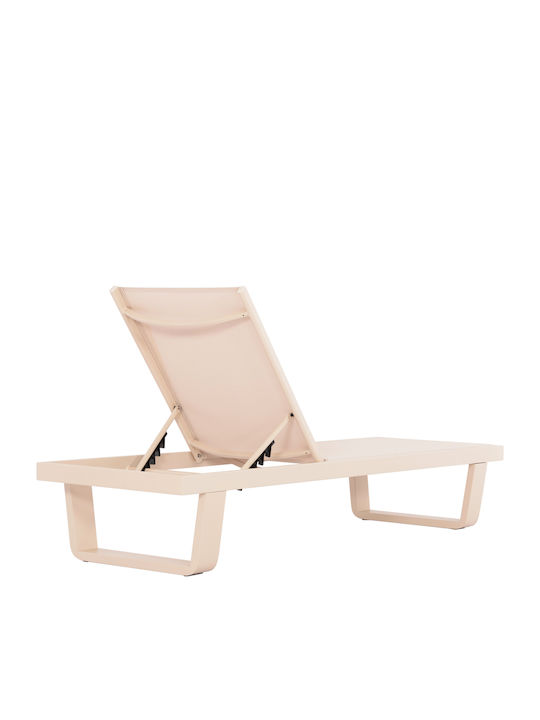 Liegestuhl Aluminium Teslin Braun 198x61x97cm.
