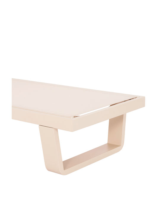 Liegestuhl Aluminium Teslin Braun 198x61x97cm.