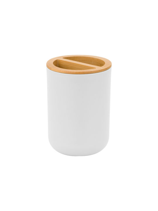 Plastic Bathroom Accessory Set White 6pcs