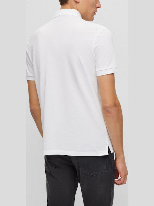Short Sleeve Polo Blouse White