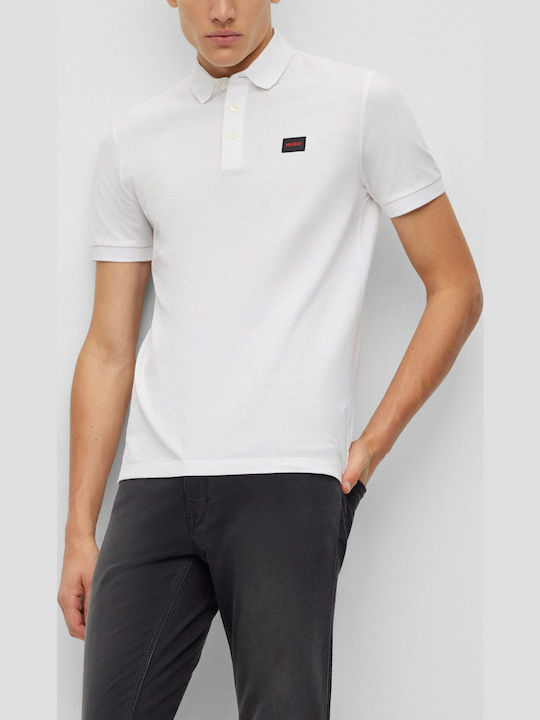 Short Sleeve Polo Blouse White