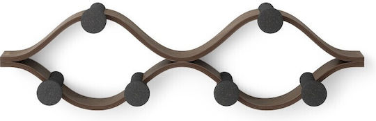 Umbra Wooden Wall Hanger 6 Hooks Black 51x15x6cm