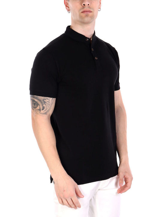 Polo Bluza Tricou Cu Mânecă Scurtă Neagră