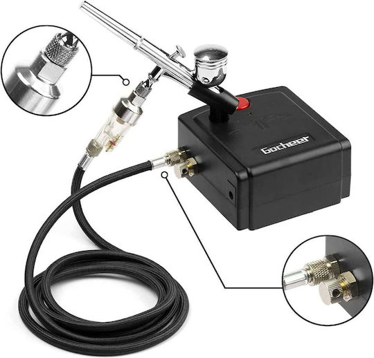 Aerograf Mini Airbrush cu recipient și compresor Bec 0.3mm