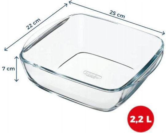 Glass Baking Dish Air Fryer Pyrex 25x22cm