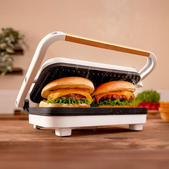 Cecotec Rock’ngrill Сандвич тостер за 2 Сандвичи 1300W Бял