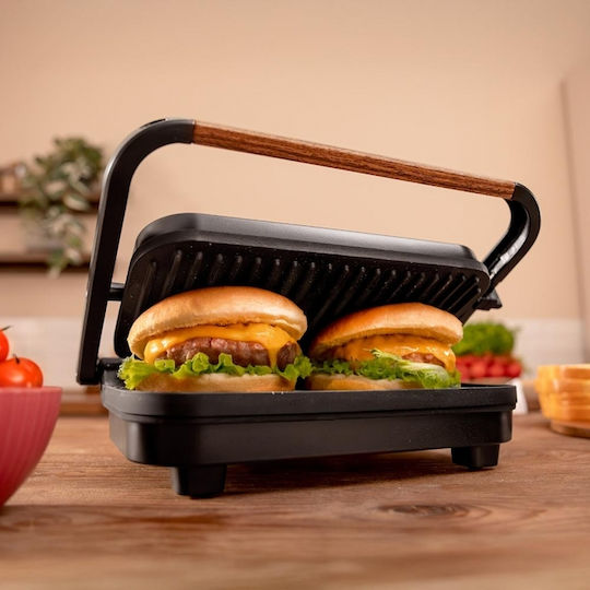 Cecotec Rock’ngrill Τοστιέρα για 2 Τοστ 1300W Μαύρη