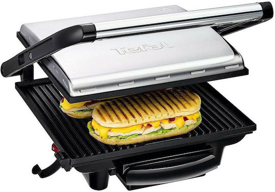 Tefal Inicio Grill Sandwich Maker pentru for 2 Sandwiches Sandvișuri 2000W Gri