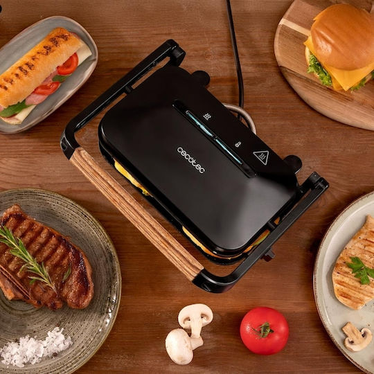 Cecotec Rock’ngrill Τοστιέρα για 2 Τοστ 1300W Μαύρη