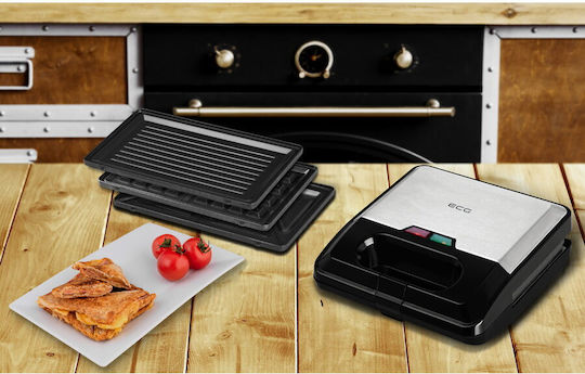 ECG Sandwich Maker pentru 2 Sandvișuri 750W Inox