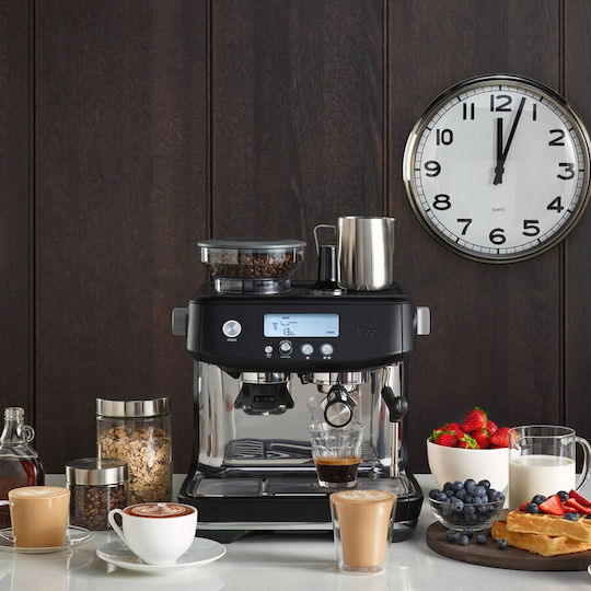 Sage The Barista Pro Automatic Espresso Coffee Machine 1650W Pressure 15bar with Grinder Black Truffle SES878BTR4GEU1 SES878BTR4EEU1