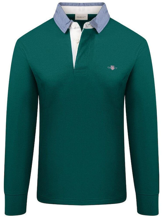 Heavy Polo Langarmbluse Grün