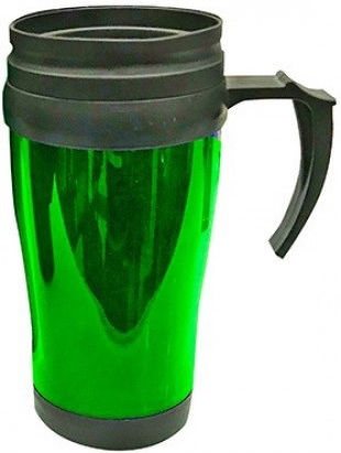 TnS Чаша Термос Пластмасов 380ml Зелен с Дръжка