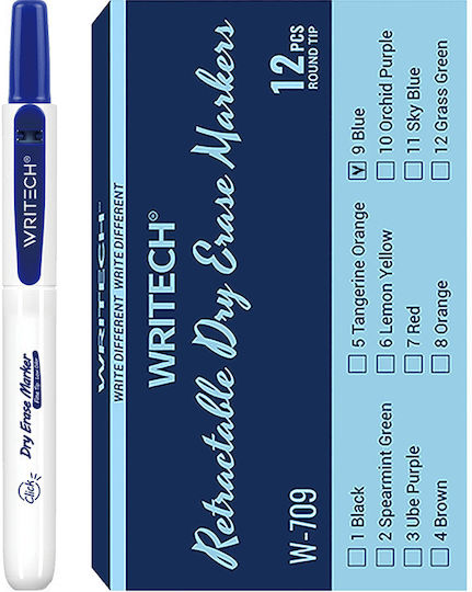 Writech Μαρκαδόρος Πίνακα Μπλε 2mm