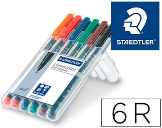 Staedtler Pens Μαρκαδόροι Ζωγραφικής 1mm Χονδροί Σετ 6 χρώματα