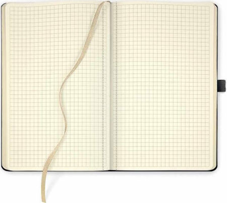 THeofylaktos Ivory Notizbuch Quadrat mit Gummiband und Stifthalter Beige