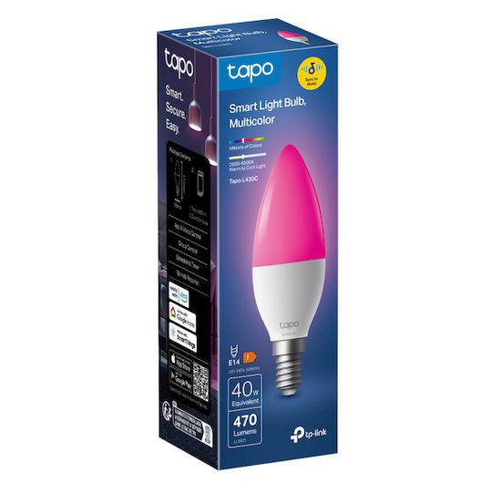 TP-LINK Smart Bulb LED 4.8W for Socket E14 RGBW 470lm