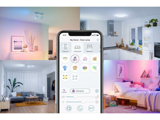 WiZ Bec Smart LED 4.9W pentru Dulie E27 și Formă P45 RGBW 470lm