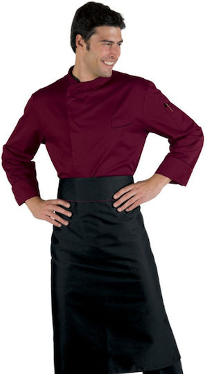 Isacco Coat Chef Burgundy with Long Sleeve Bilbao