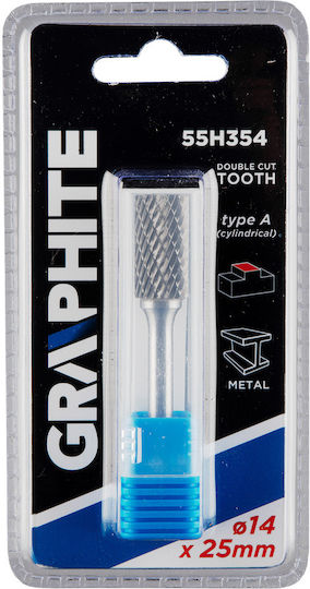 Graphite Φρέζα Καρβιδίου για Μέταλλο \ Αλουμίνιο \ Πλαστικό 14mm x 25mm