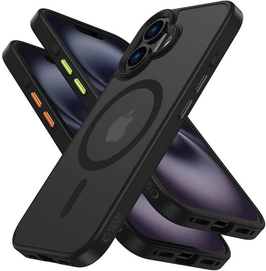 Tech-Protect Magmat Back Cover Silicone / Plastic Black (iPhone 16)