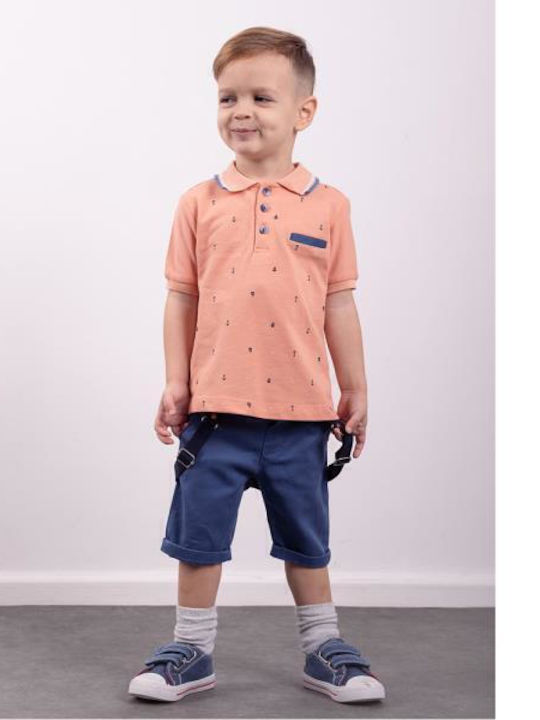 Kids' Set with Shorts Summer 2pcs Salmon